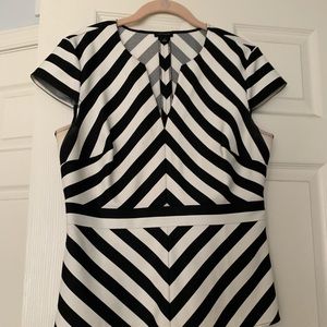 Ann Taylor fitted striped blouse